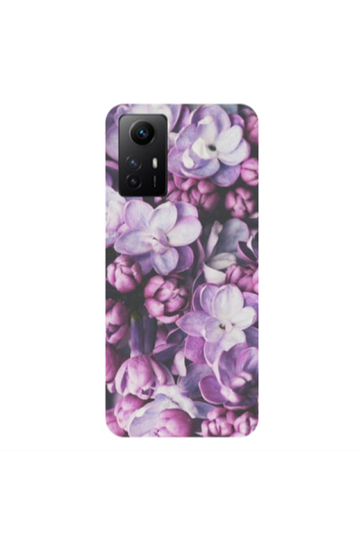 Other Xiaomi Redmi Note 12s Purple Flowers Transparent Silicone TPU Θήκη