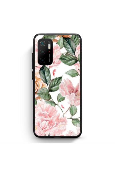 Other Xiaomi Poco M3 Pro Pink rose and laves Black Glossy Θήκη