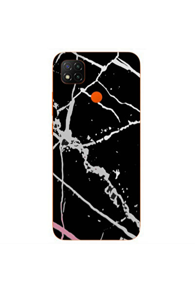 Other Xiaomi Redmi 9c Marble Cream Cracks Transparent Silicone TPU Θήκη
