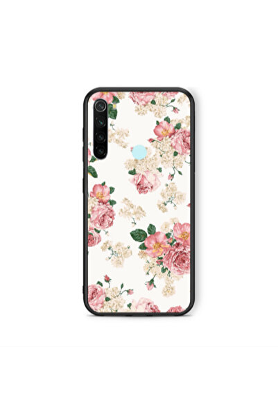 Other Xiaomi Redmi Note 8 Pink Flowers 2 Black Glossy Θήκη