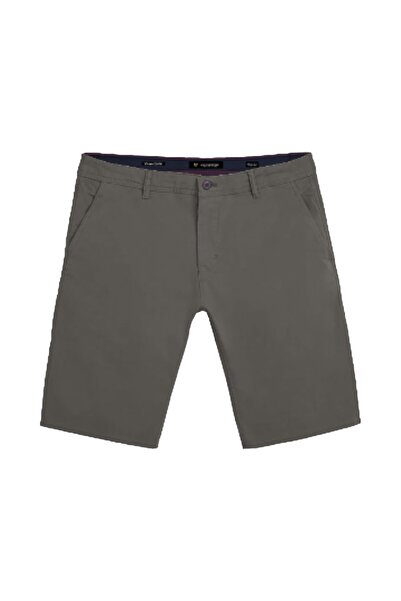 Van hipster 72249-2 Βερμούδα Βαμβακερή Chinos Regular Fit Γκρί -