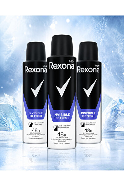 Rexona Set 3 x Deodorant spray pentru bărbați Invisible Ice Fresh 150 ml
