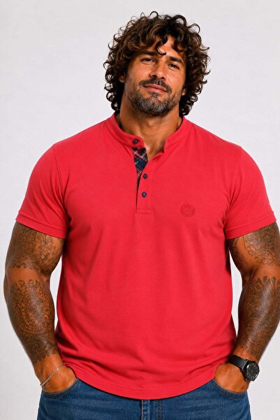 Starbattal Men's Large Size Single Jersey Polo T-Shirt with Stand Collar 2640...