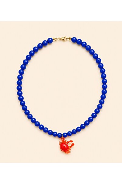 Elvia Atelier Murano Yengeç Kolye Mavi