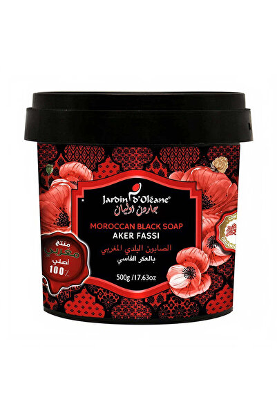 Jardin Oleane Jardin D Oleane Moroccan Black Soap with Aker Fassi 500g