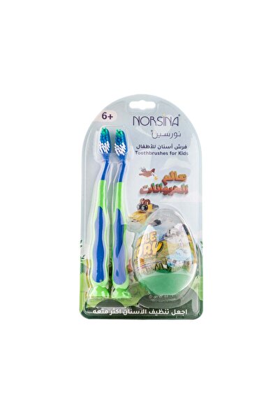 Norsina Kids Toothbrush Animal World By - 2pc
