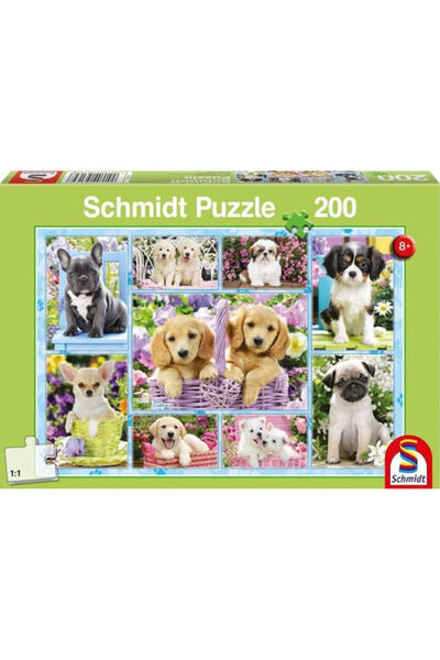 Schmidt Spiele Puzzle pentru copii Cățeluși, 8+ ani, 200 piese