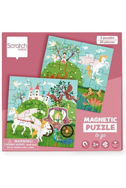 Scratch Europe Puzzle pentru copii Prințesă, Carte magnetică portabilă, 40 de...