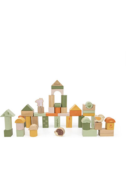 Viga Toys Set de construcție Pădure Verde pentru 2 - 4 ani, 50 piese, Cod: 44230
