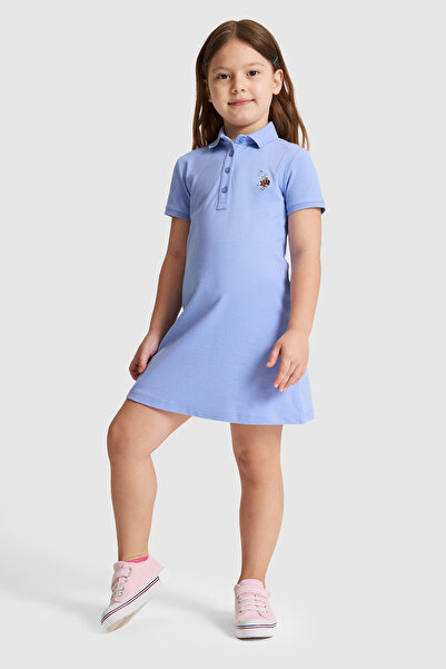 U.S. Polo Assn. Kız Çocuk MOR Örme Elbise 50325597-VR245
