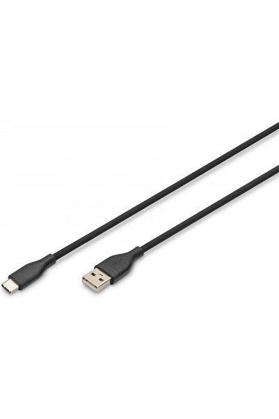 Digitus Cablu USB 2.0 USB-C tată - USB-A / USB-C 60W PD Negru 0.5m
