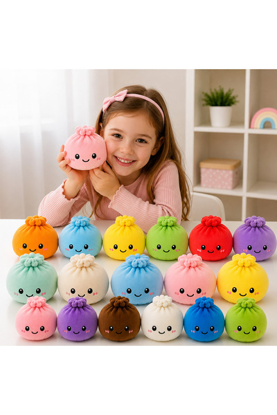 SHOP LIKE A PRO Jucărie Plus Antistres Squishy Dumpling, 25 cm, Super Moale ș...