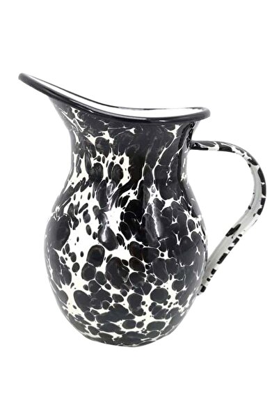 Artekko Κανάτα Εμαγιέ 742-2310 20x12x19εκ. Μαύρο-Λευκό
