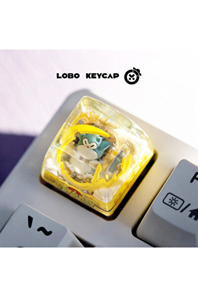 Choice8 Snorlax Anime Keycap Pokemon Snorlax Pikachu Gengar Single Handmade C...