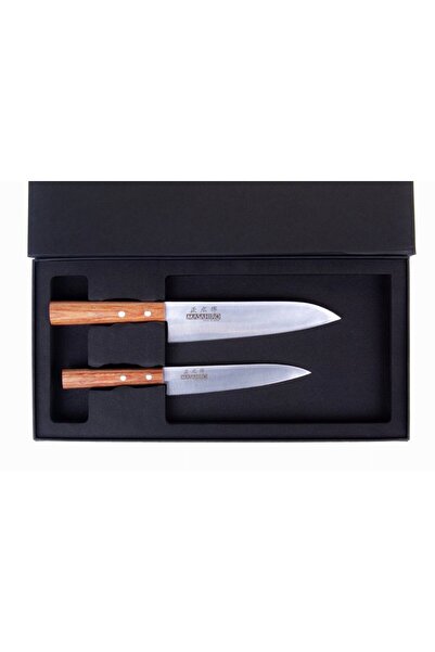 MASAHIRO Set 2 cutite Sankei, Masahiro, Otel/Lemn, 15.4/18.2 cm, Maro