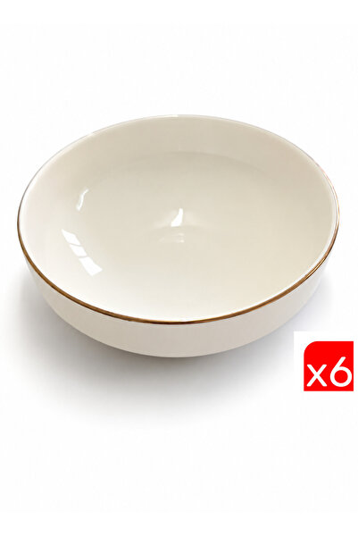tabakevi Tabak Evi Porcelain Sofia Gold Gilded Bowl 13,5cm 380Cc Set of 6