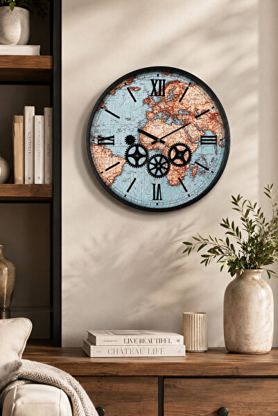 Muyika Design Ceas de perete cu cifre romane 47 cm Carcasă metalică MUYİKA Mi...