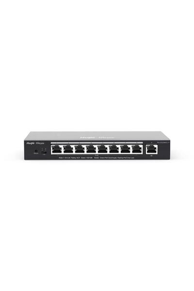 Genel Markalar REYEE RG-ES209GC-P 8 PORT GIGABIT + 1 PORT GIGABIT RJ45 UPLINK CLOUD YÖNETİLEBİLİR 120W POE S