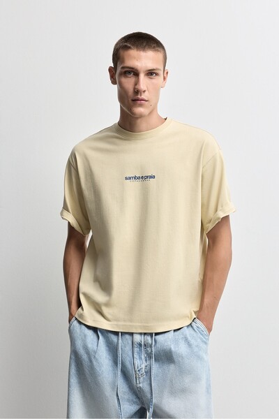LEFTIES Kiraz baskılı t-shirt