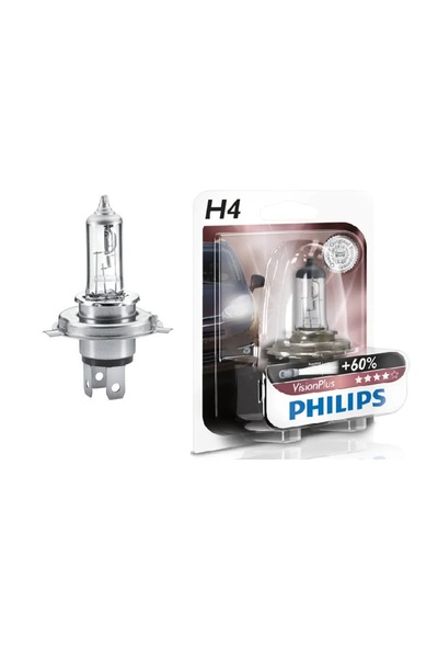 Philips Bec H4 99ZS202P, 12V; 60/55W; VisionPlus; 60% mai usor; P43t; ECE, 1 ...