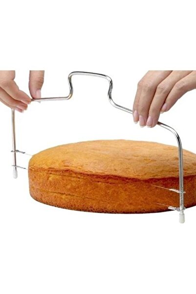 Lilasso Home 5'li Pasta Seti Kare ve Yuvarlak Ayarlanabilir Ayarlı Kek Pasta Kalıbı Kesme Teli Spatula Takımı