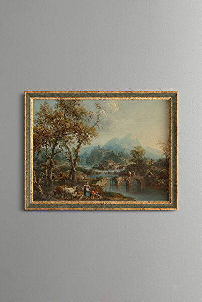epiqart Lake Scenery - Vintage Patterned Painting - Fine Model