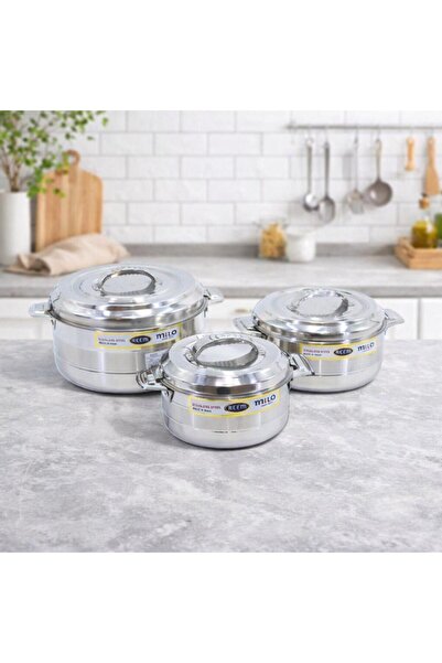 laverahome Rim 3-Piece Food Container Set - Stainless Steel - Safe and Fresh ...