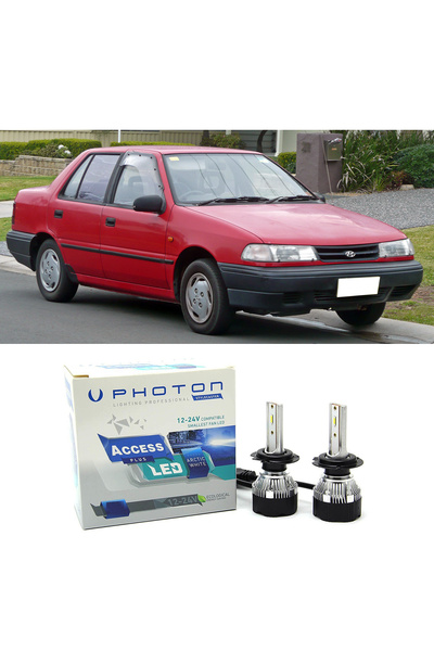 Photon Hyundai Excel Led Xenon Uzun + Kısa Far Ampulü H4 Access Yeni Seri Beyaz