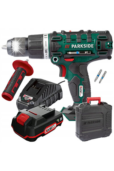 PARKSIDE Бормашина и винтоверт PSBSA 20V, 3 в 1, 45 Nm, с 2Ah батерия и куфар...