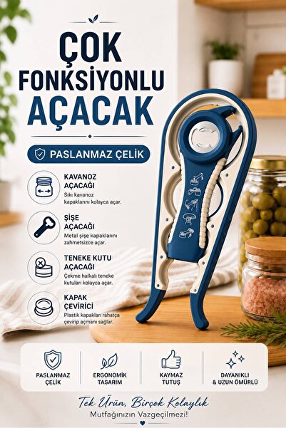 MİORA HOME 4'Ü 1 ARADA ÇOK FONKSİYONLU KAVANOZ AÇACAĞI KONSERVE ŞİŞE KAVANOZ ...