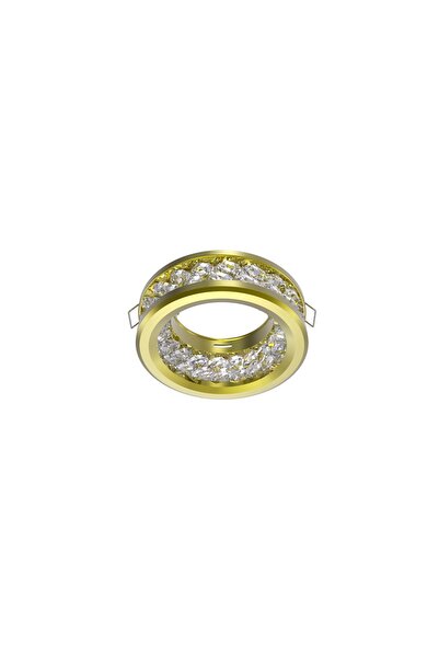 EMPORIO COLLECTION Στρογγυλό Κρυστάλλινο Χωνευτό Σποτ με Ντουί GU10 σε Χρυσό ...
