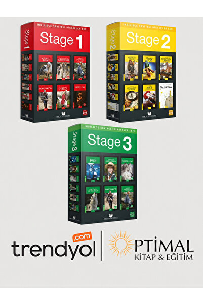 MK Yayıncılık Stage 1 - 2 -3 İngilizce Seviyeli Klasikler Kitap Seti ( A1 - A...
