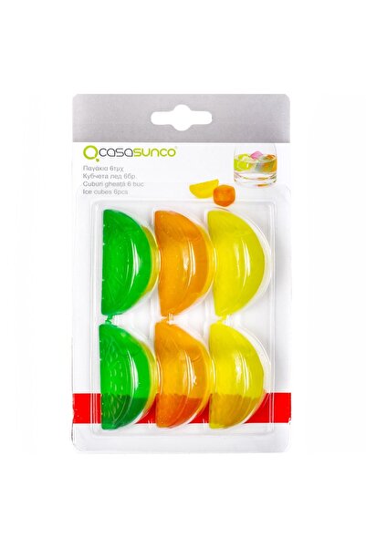 Z Store Set de cuburi de gheață reutilizabile în formă de lămâie - 6 bucăți