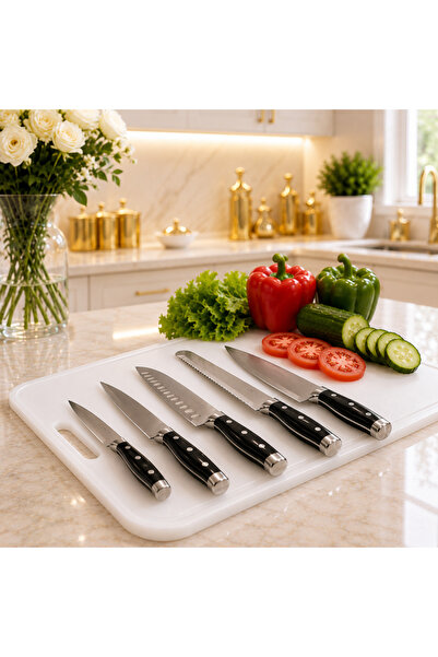 laverahome Premium 6-Piece Kitchen Knife Set - Sharp Stainless Steel with Ele...