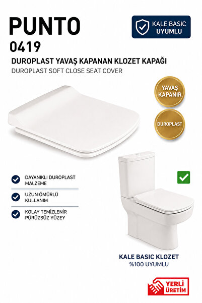 Plodna House KALE BASIC UYUMLU PUNTO 0419 Duroplast Klozet Kapağı