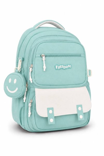 Çantaland Set de 4 genți din țesătură satinată, impermeabile, pentru școala primară, cu cutie de prânz, suport pentru pix și geantă pentru accesorii