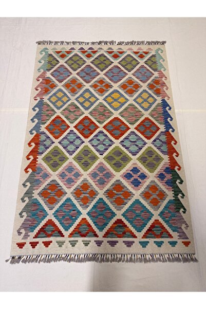 Afgan Halı El Dokuma Afgan Kilim Anadolu Desenlı 100% YÜN Kök Boya