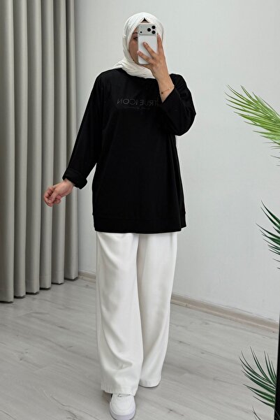 T Moda Store İkoll Text Printed Summer Premium Quality Oversize Tunic (Sizes ...