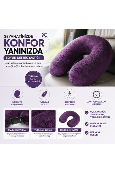 Genel Markalar araç seyahat boyun yastığı elyaf dolu seyahat yastıgı