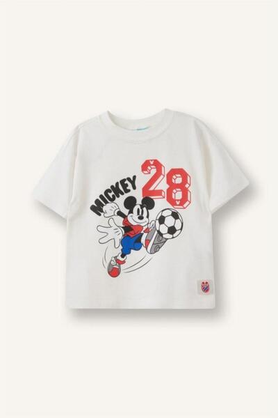 DeFacto 100% Cotton Mickey & Minnie Licensed T-Shirt Baby Boy (26 Sm)