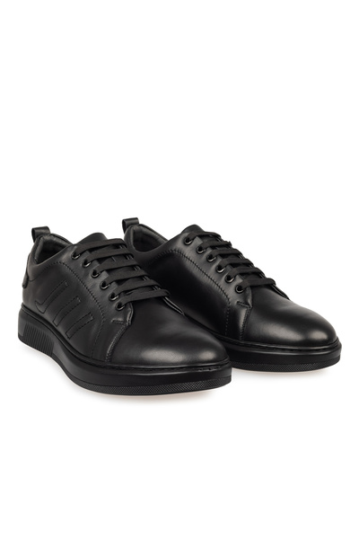 Mario Lavalle , pantofi casual bărbați model 100, piele naturală, Negru
