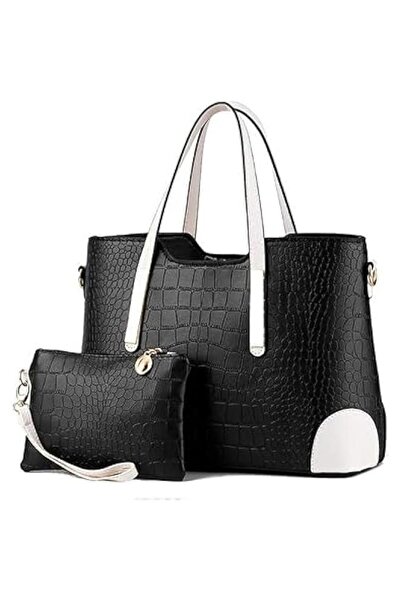 HOOKOR 2pcs Women Clacssic Tote Bag Fashion Handbag And Purses Ladies Shoulde...