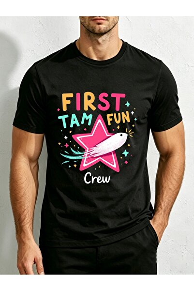 NOURAM تي شيرت رجالي أنيق، بتصميم First Tam Fun Star Rocket، ملابس صيفية غير ...
