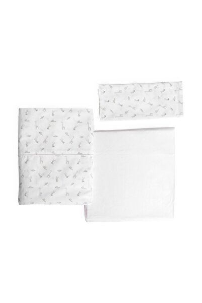 Chicco Σετ 2 βαμβακερά σεντόνια με ελαστικό Next2Me Forever, Cloud, 0μ+