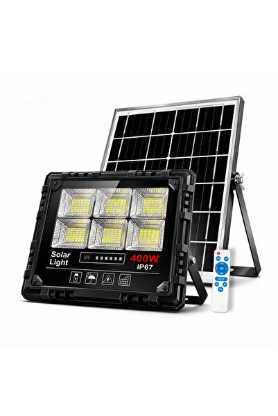 Jortan Ηλιακός Προβολέας LED 400W IP67 με Μονοκρυσταλλικό Ηλιακό Πάνελ, Τηλεχ...