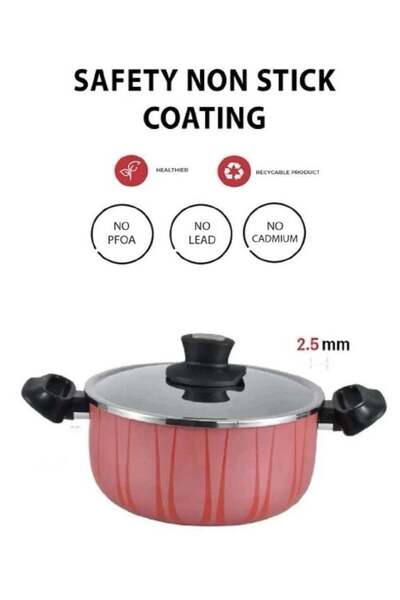 MISTERCOOK قدر ميستر كوك مع غطاء، 1253/30، 30 سم، آمن للغسل في غسالة الأطباق،...