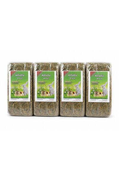 Alfalfa Natural Hay for Small Animals 4kg - Premium Barseem for Rabbits, Guin...