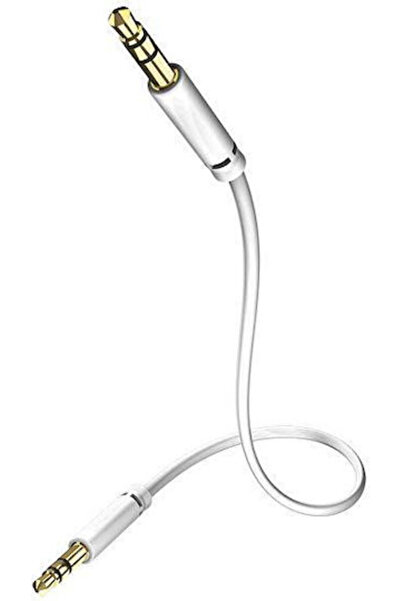 İnakustik Cablu Jack 3.5mm - 3.5mm tată la 3.5mm tată, alb, lungime 0.5m, cu ...