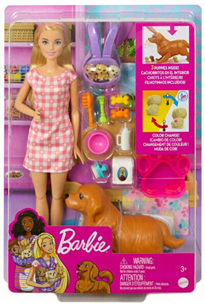 Barbie Set de păpuși cățeluși nou-născuți pentru 3+ ani