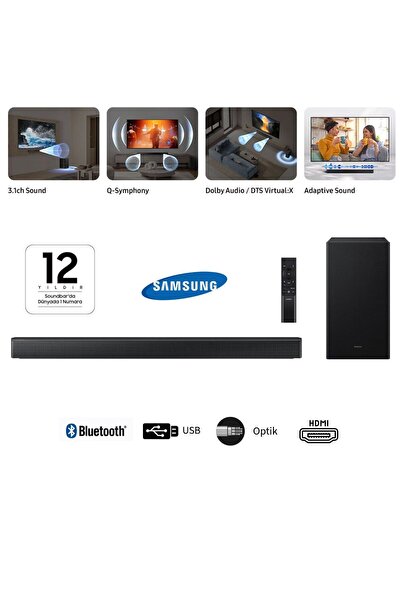 Samsung Yapay zeka teknolojisi Q-Symphony 3.1 kanal, 370W Yüksek Güç Net Ses,...